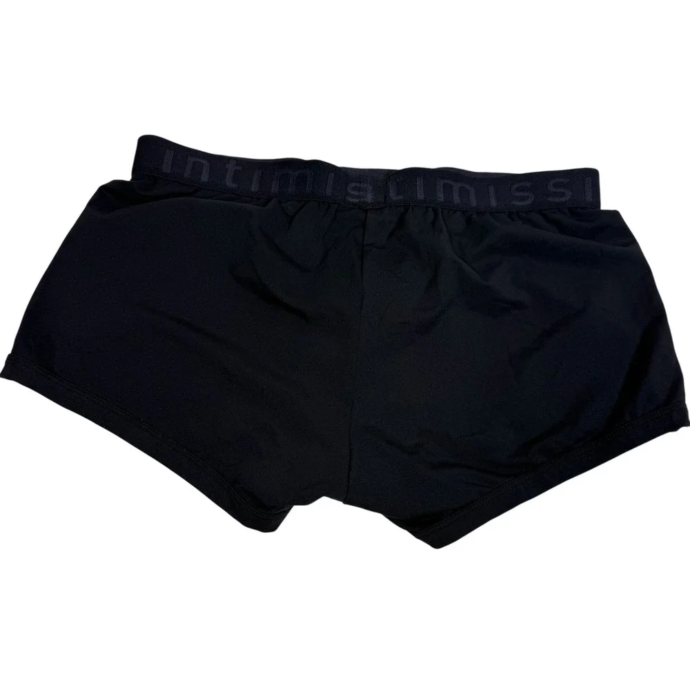 Intimissimi‎ Mens Supima Cotton Boxer Briefs Black Logo Waistband Trunks Size S